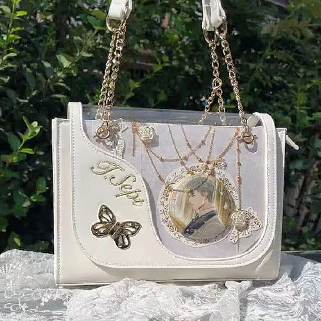 

Японская оригинальная милая милая сумка Лолиты для фортепиано Lta, женская элегантная сумка через плечо для девочек, студенческая прозрачная универсальная модель