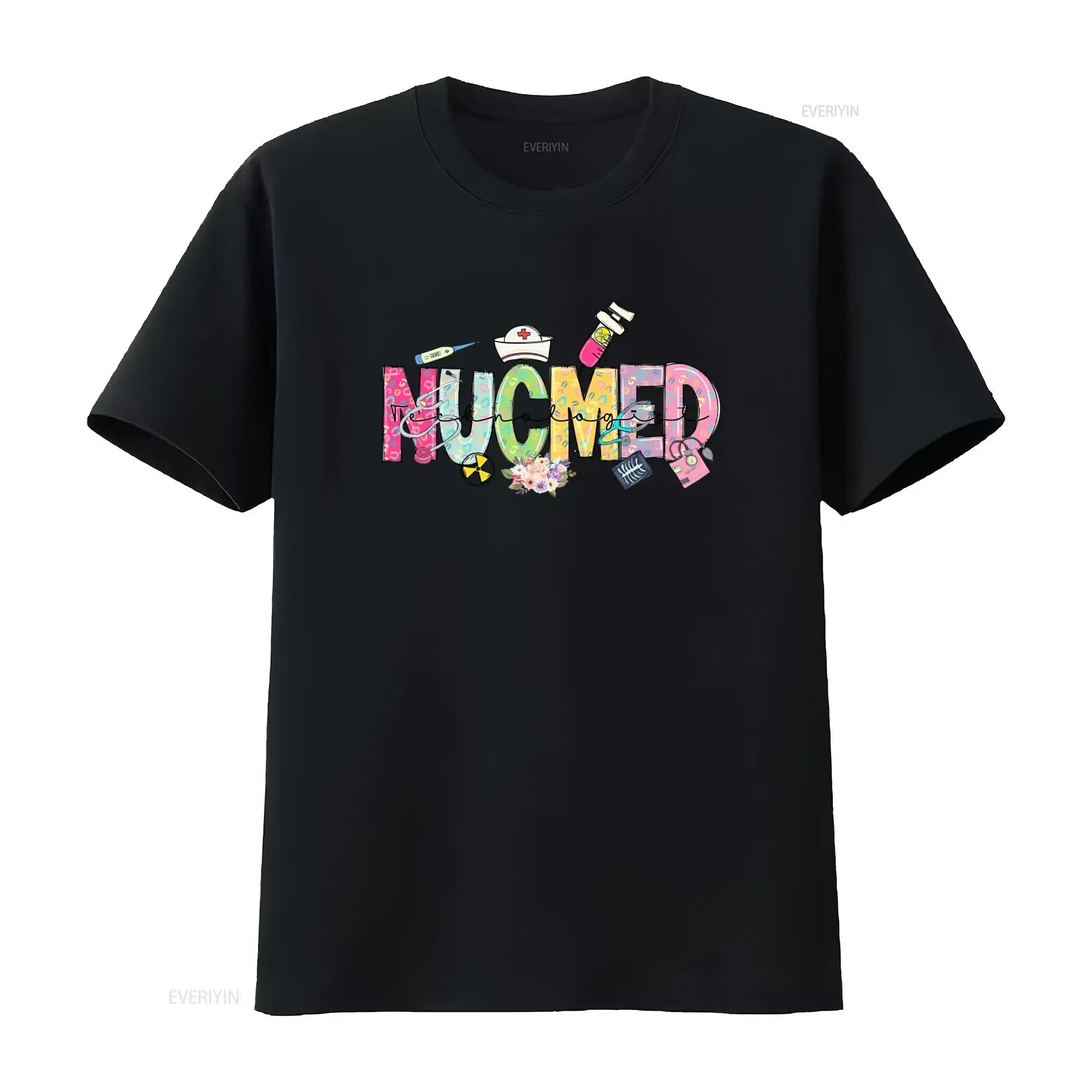 Nucmed Technologist T Shirt Nuclear Medicine Radiology Tech Cute Medical Theme Print vintage Washed homme Unisex fashion