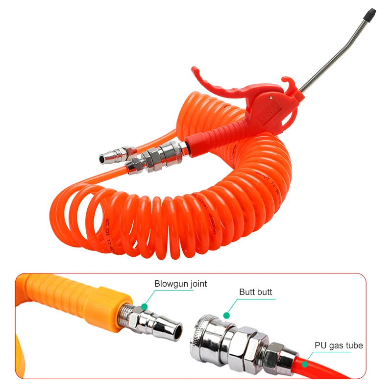 Air Blow Gun Kit Air Blow Gun Dust Cleaning Nozzle Air Compressor Air Pump High Pressure Air Gun With PU Air Hose Connector