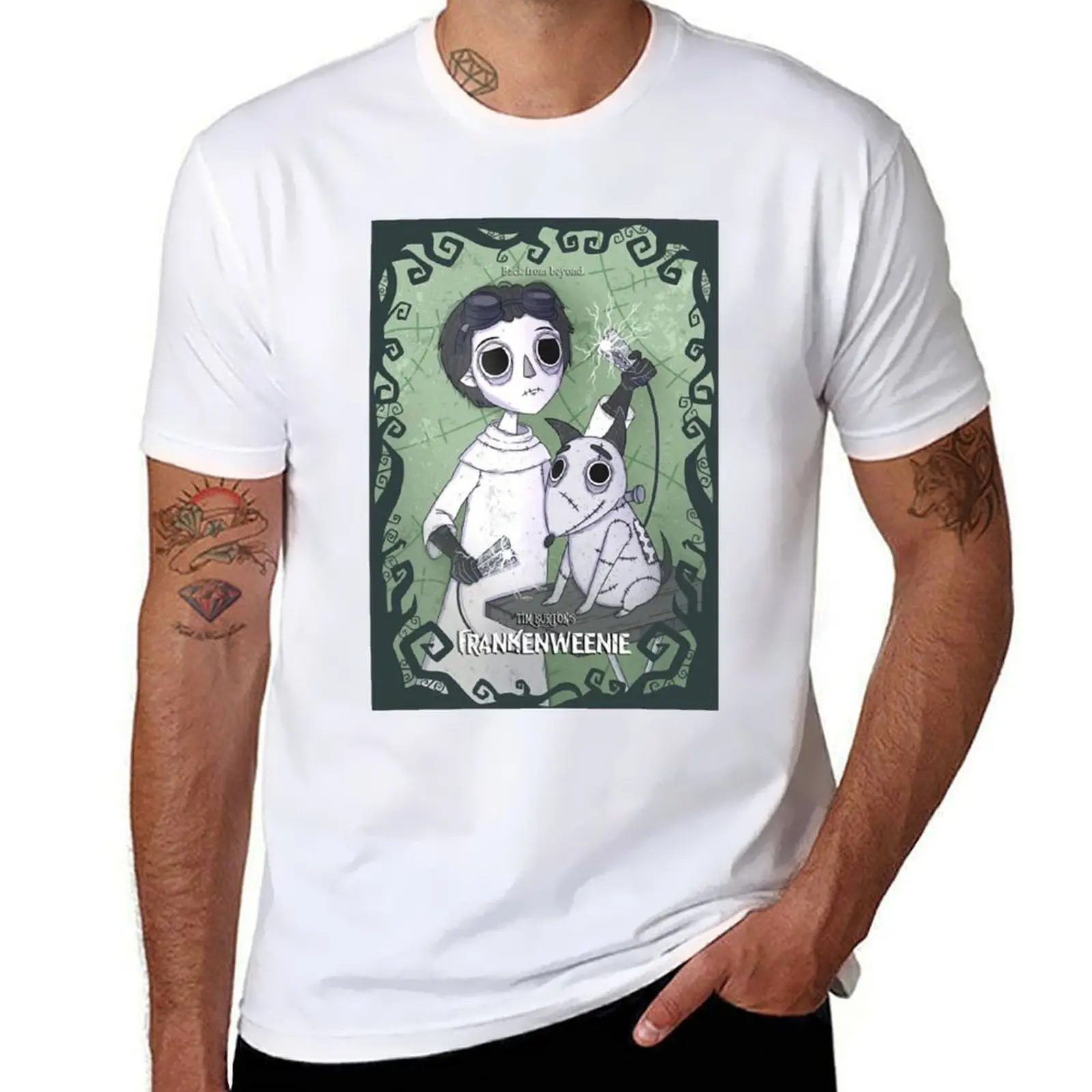 

Frankenweenie T-Shirt black cotton t-shirt plain for man package t shirt men 100% cotton luxury brand T-Shirt