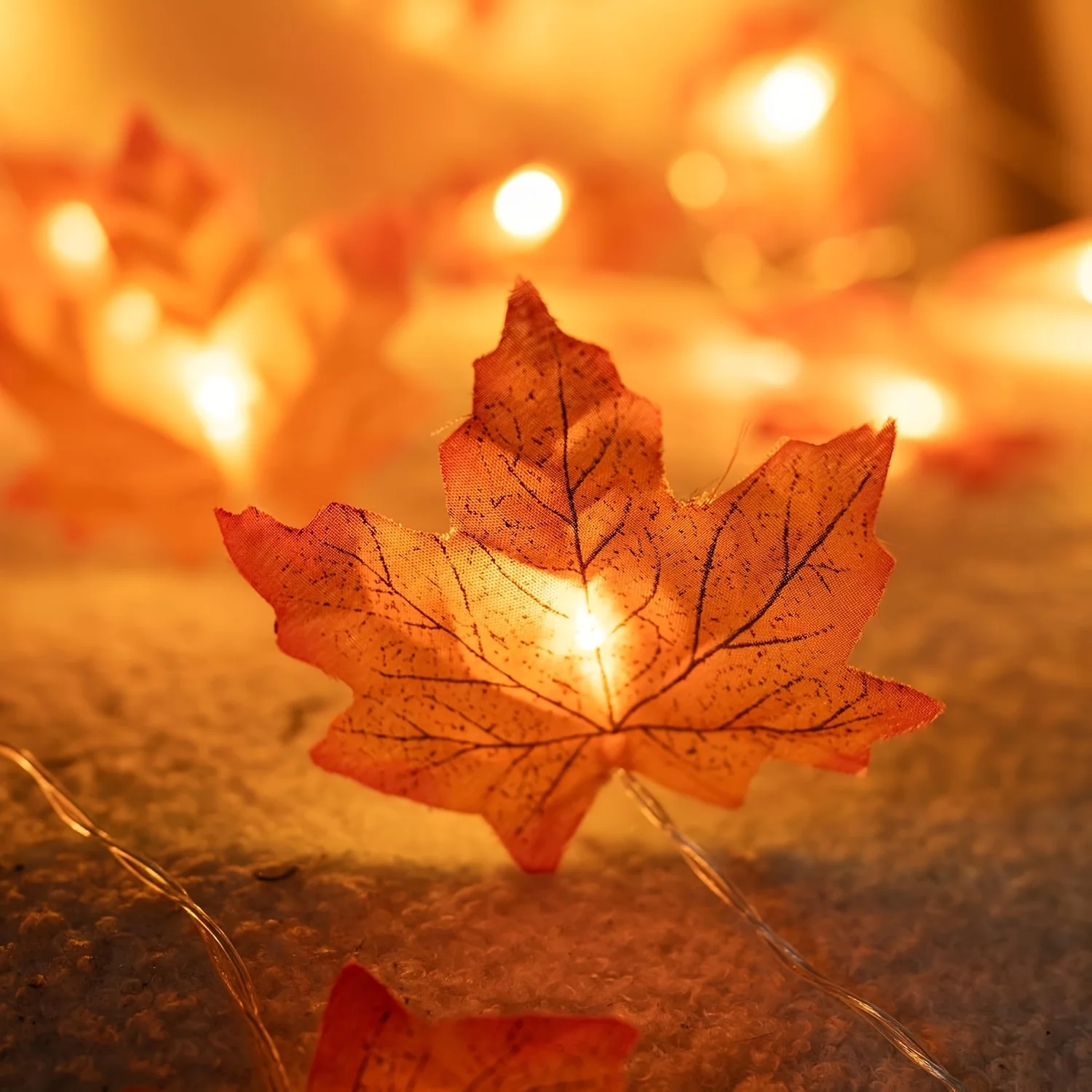 10/20LED Maple Leaf String Lights Fairy Lights Battery Powered Garland Light for Home Party Wedding Indoor Outdoor Decoration