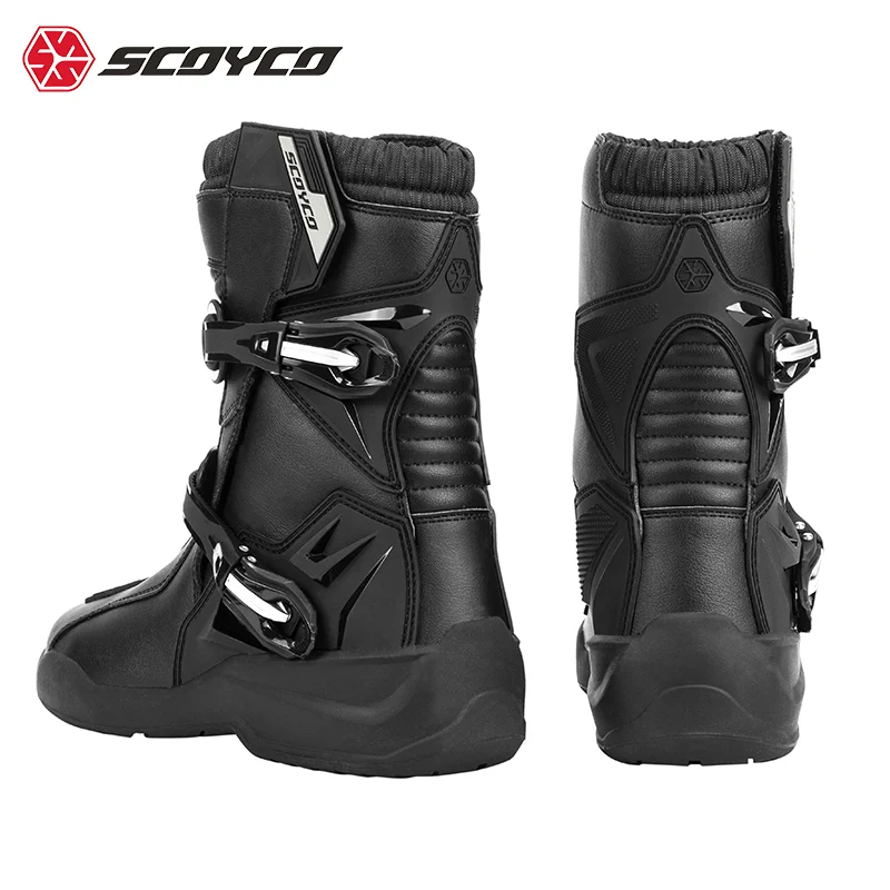 Hot Motorcycle Mid-Length Boots Microfiber Leather TPU Impact Fall Protection Black Brown Classic Retro Motorcycle Shoes