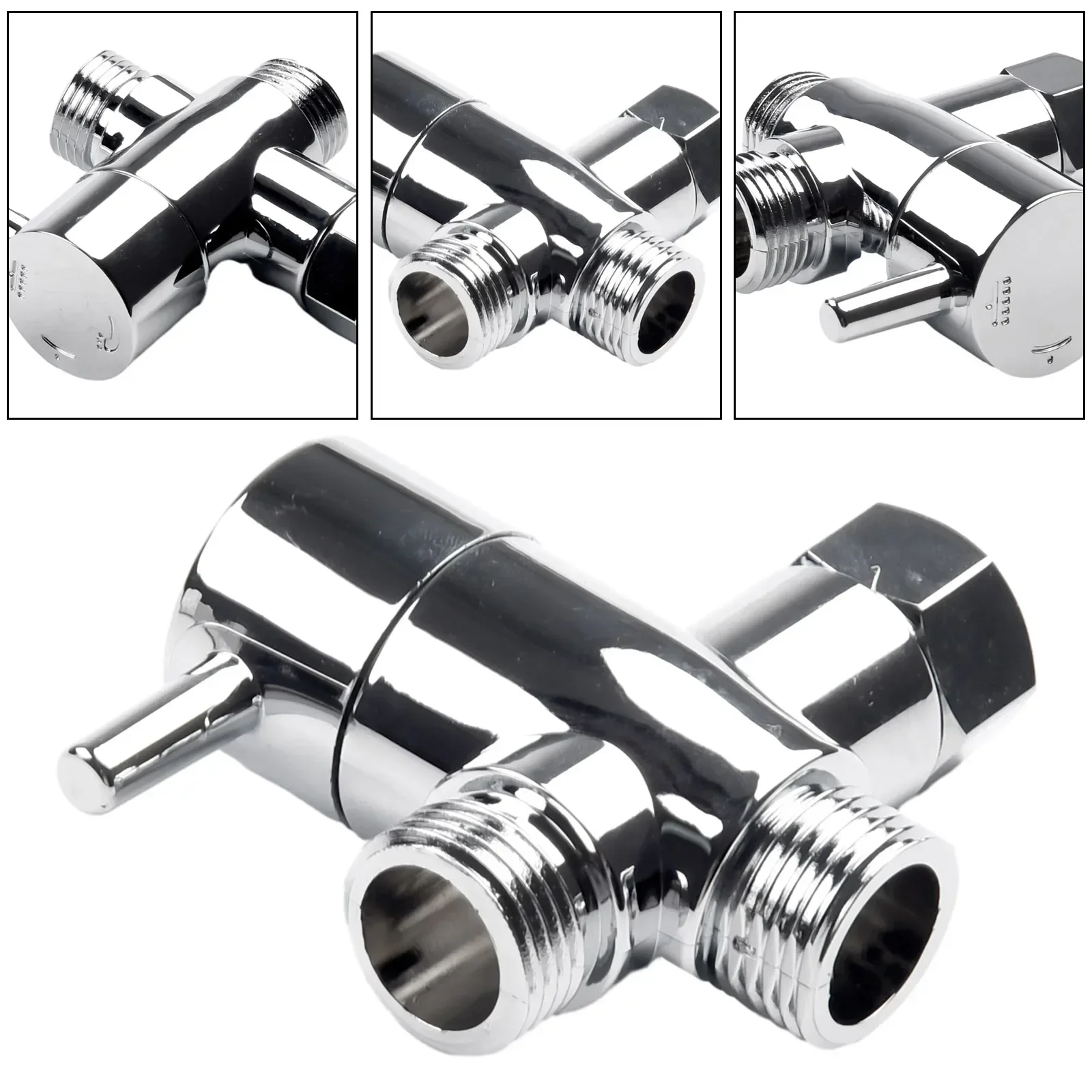 

Shower Head Valve Diverter Valve 3 Way Bath 1/2 Valve Connector Converter Converter Shower Water Distributor Valve