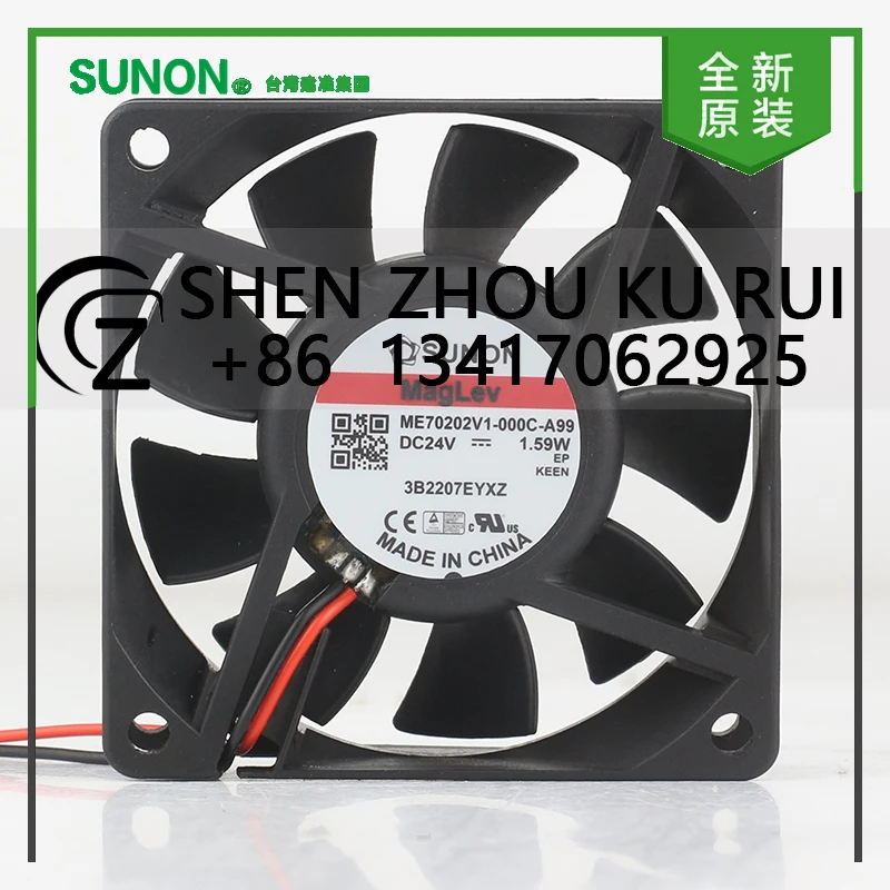 

Sunon 5 В 12 В 48 В постоянного тока 24 В 1,59 Вт AC EC 7020 70X70X20 мм 7 см Магнитная подвеска тихий инвертор 2-проводной вентилятор охлаждения ME70202V1-000C-A99