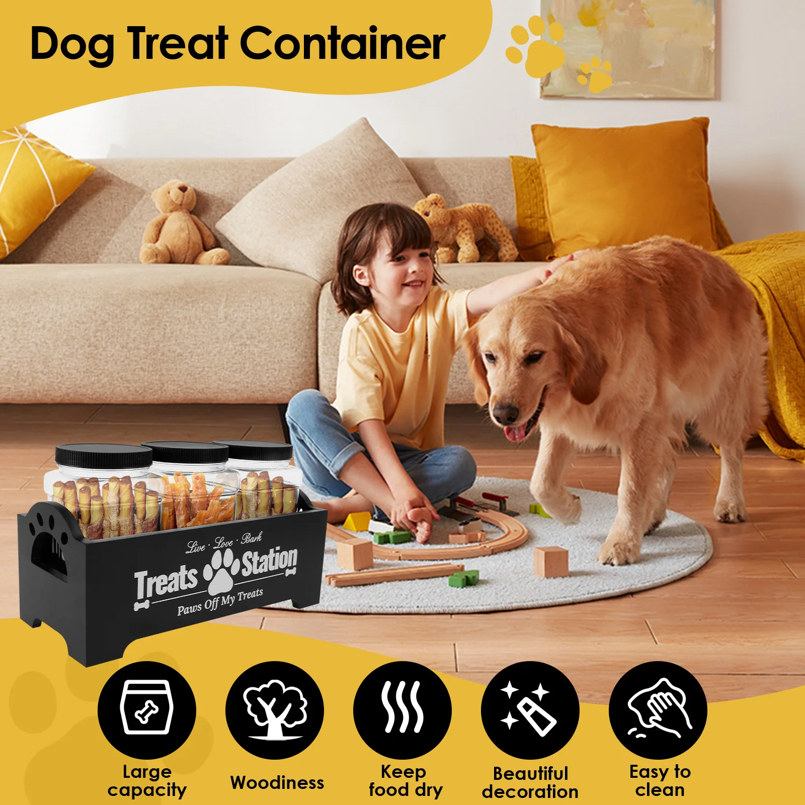 Houten hondenvoercontainer met - Food Storage Practices recensie en prijs