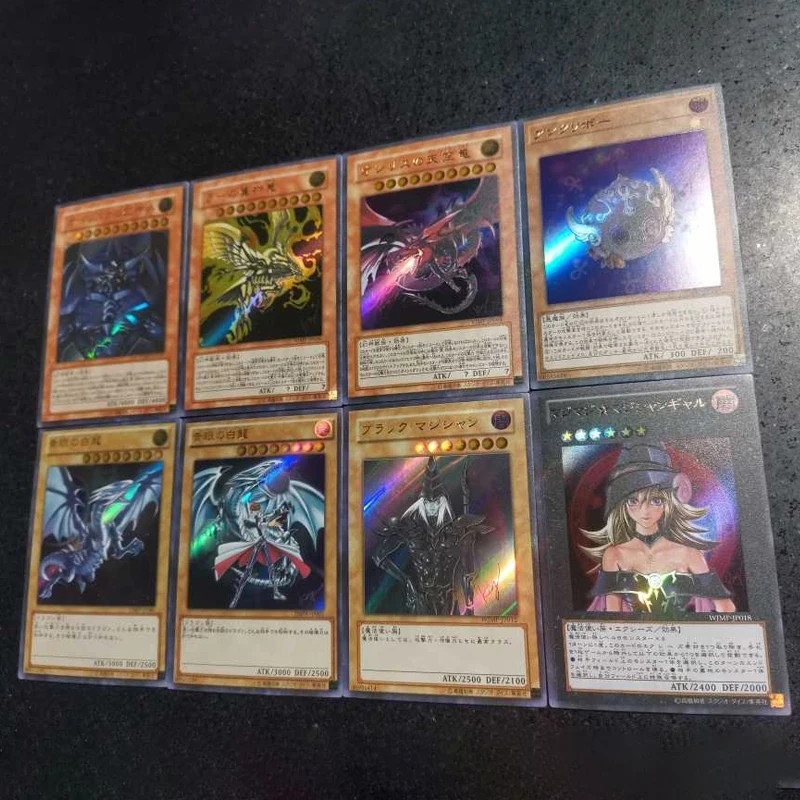 8 pezzi fai da te Yu-Gi-Oh! Flash Card Obelisco il Tormentor Blue-Eyes Drago bianco Mago nero Ragazza Carta da collezione Regalo di Natale