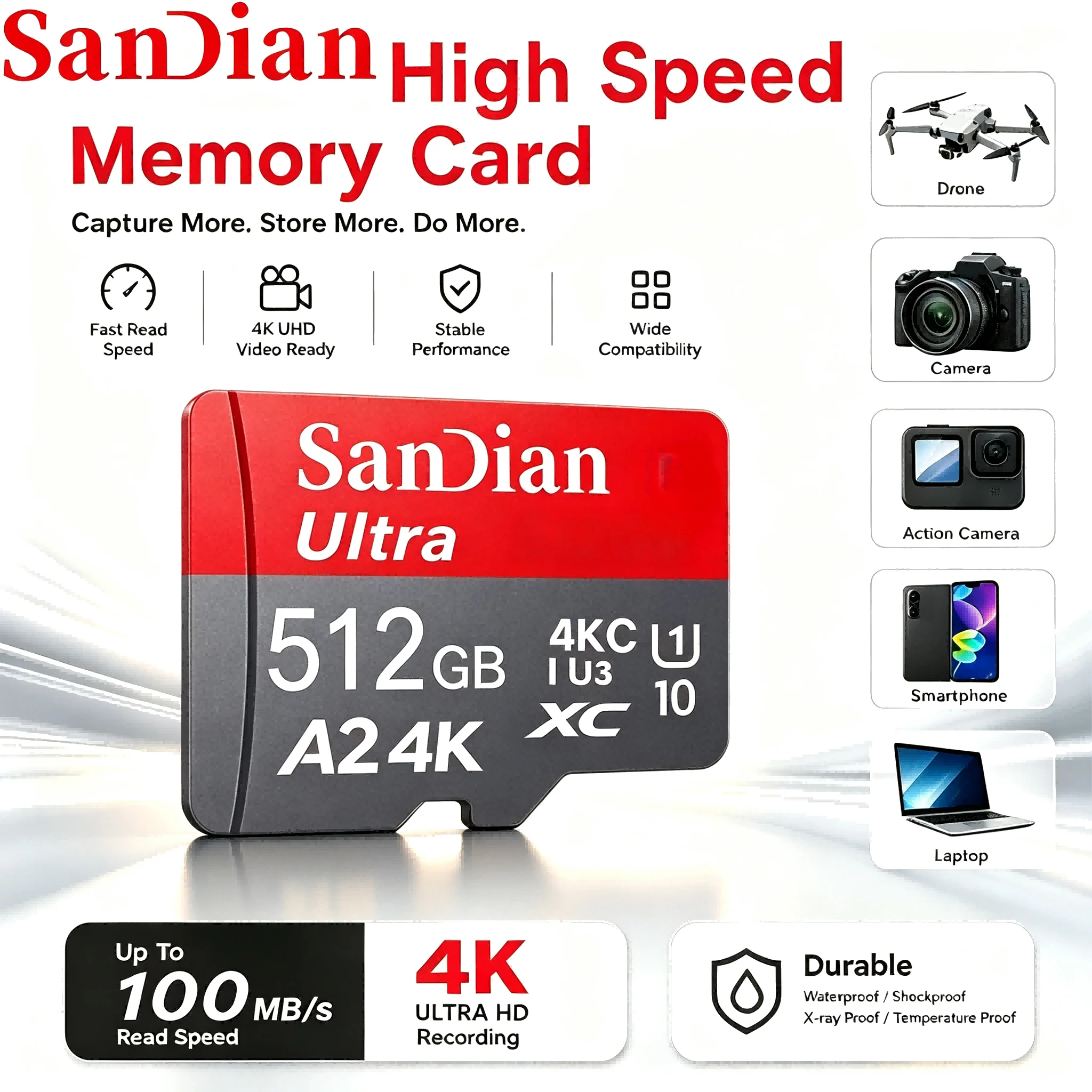 Reliable Memory Card 32GB 256GB 128GB TF Cards Micro TF SD Card SD Cards V10 for GoPro/Driving Recorder/Phone/Tablet/Router