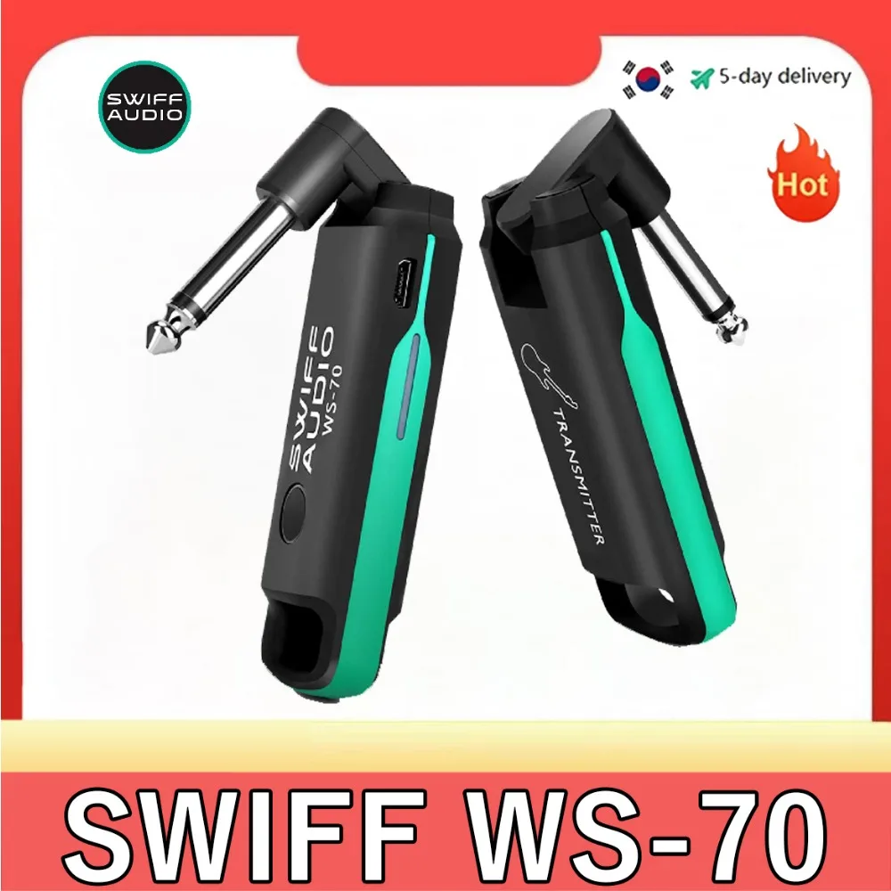 

SWIFF WS-70 Guitar Wireless System Transmitter for Instrument Low-Latency and High Audio Reproduction Guitar Accessories WS 70