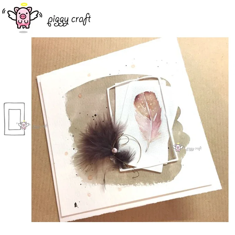 

Набор металлических вырубных форм Piggy Craft, 2 шт., прямоугольные рамки, для скрапбукинга, трафареты для вырезания и штамповки бумаги