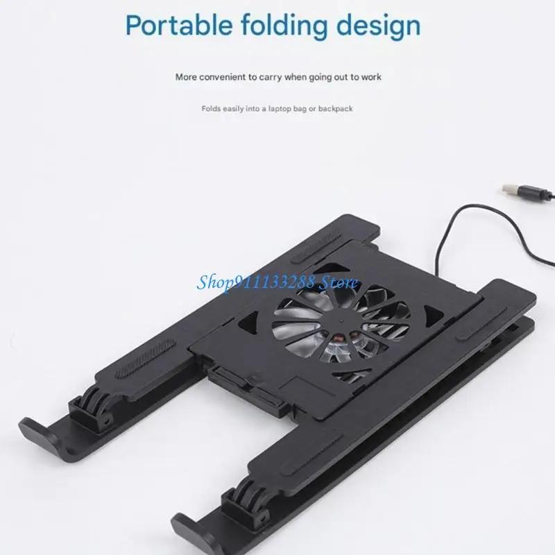 

G88D Adjustable Height Laptop Stand With Quiet Cooling Fan Foldable Design For Optimal Heat Dissipation
