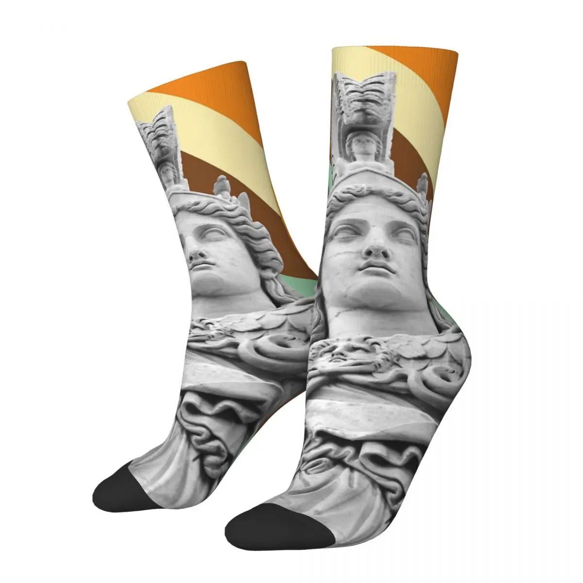 Hip Hop Athena Pallas Retro Summer Wave Crazy Men's compression Socks Unisex Ancient Greek Goddess Street Seamless Crew Sock