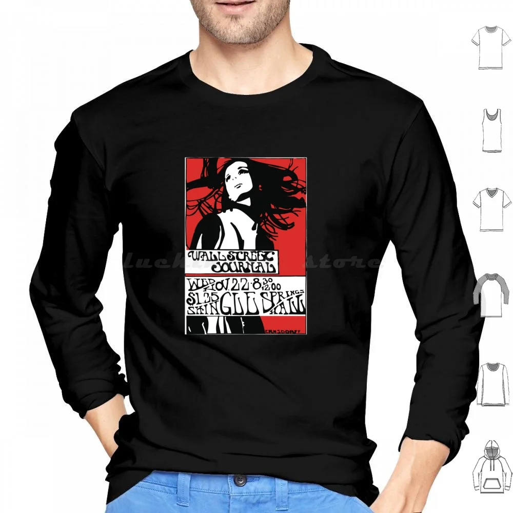 

Wall Street Journal Rock Poster , Circa 1965 , By Ernsdorf Hoodie cotton Long Sleeve 60s Art Music Wall Street N Roll