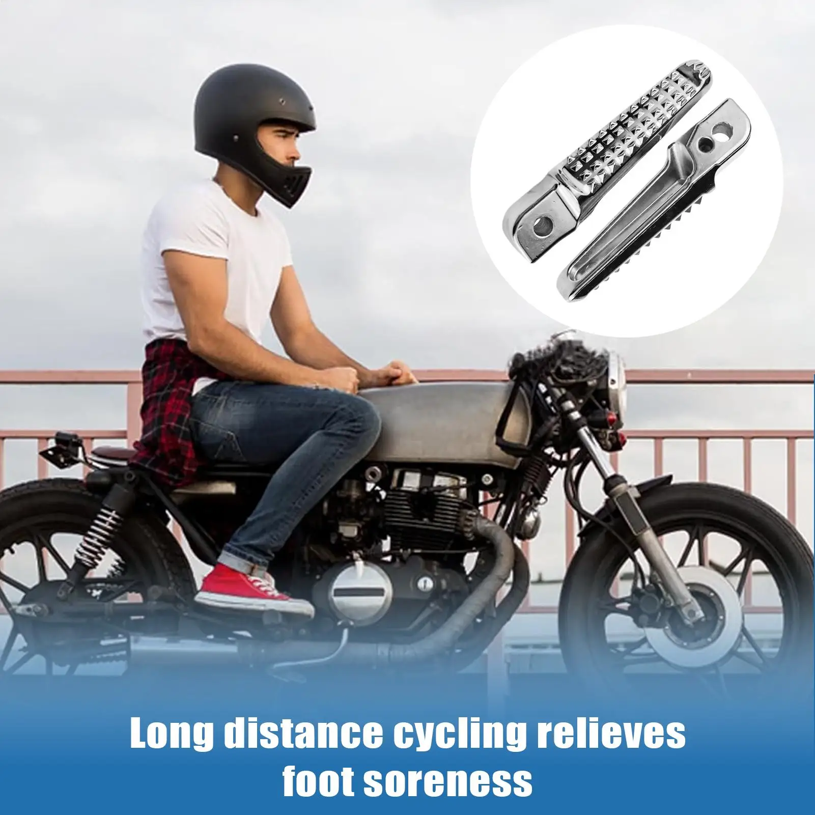 Motorcycle Pegs Anti-Slip Universal Aluminum Alloy Motorcycle Foot Peg Pedal For Outdoor Adventures Daily Commuting Forest Trail