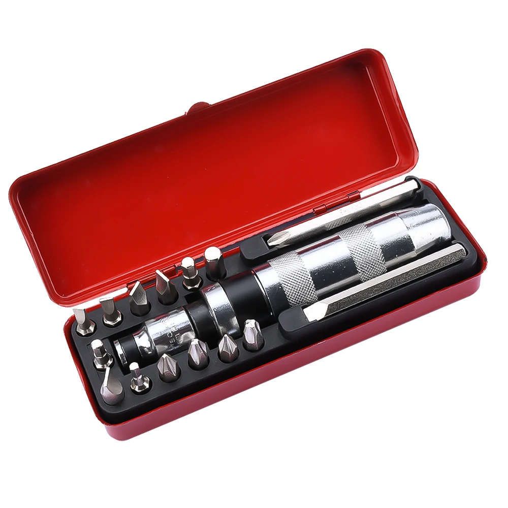 Imagem -06 - Conjunto de Chave de Fenda de Impacto Pesado Chave de Parafuso de Choque Cinzel Bits Kit de Ferramentas Extrator de Parafuso Liso Removedor