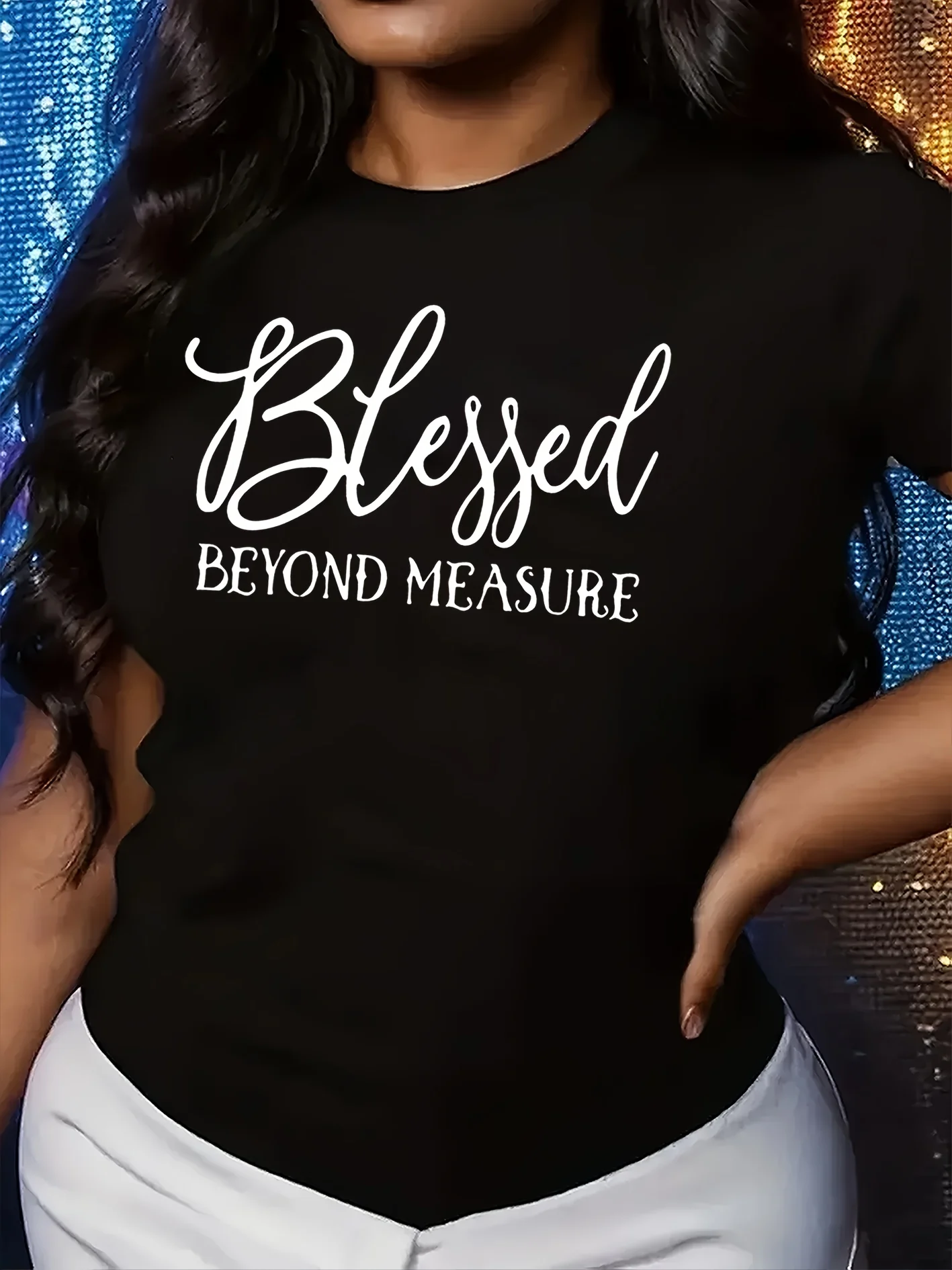 

Женская футболка Blessed Beyond Measure - с принтом Faith, повседневный оранжевый топ