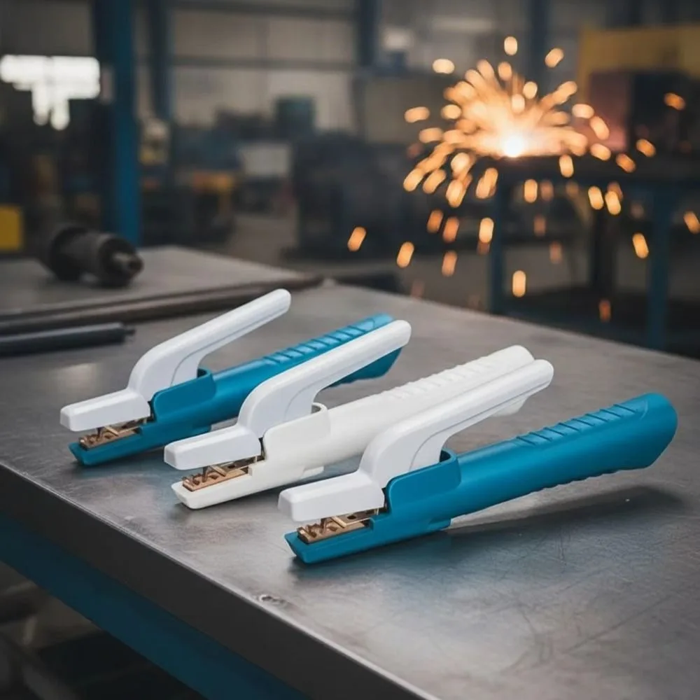 Copper Cable Welding Electrode Holder High Temperature Heat Resistant Welding Clamp 800A Anti-Drop Electrode Holder