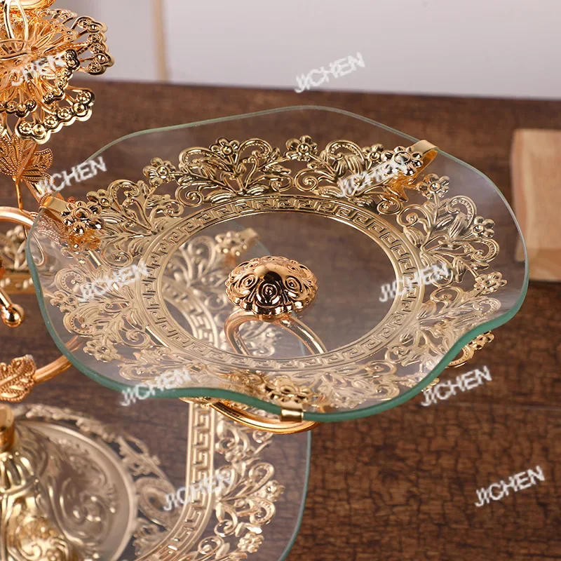 

Фруктовница HN в европейском стиле, ретро, изысканная резная тарелка из цинкового сплава, для дома и банкетов, нишевая модель