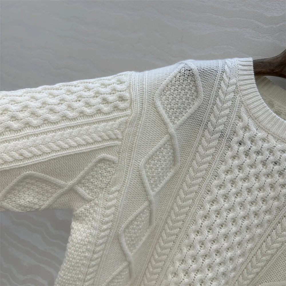 25 الخريف/الشتاء المرأة جولة الرقبة جودة عالية الثقيلة بلون الكشمير الصوف مزيج تنوعا عارضة السترة