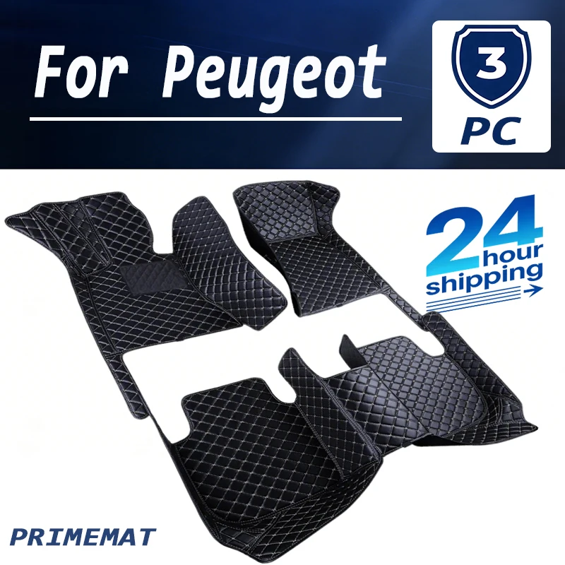 Luxury Car Floor Mats For Peugeot 508SW 3008 308 T9 308 307 206 408 206CC 5008 208 A9 2008 E-208 308CC 407 4007 accessories