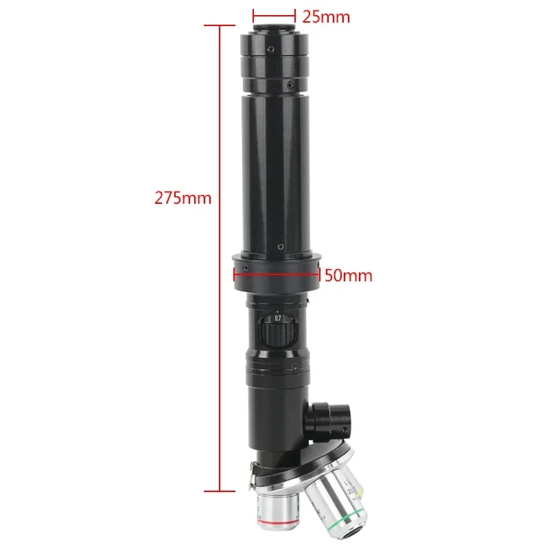 5X 10X 20X 50X 100X Achromatische Objectief Metallografische 1000X Zoom Industrie Microscoop Camera Coaxiale Licht C-Mount Lens