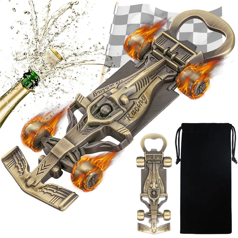 

Creative Metal Beer Opener Racing Car Design Bottle Opener for Party Bar Kitchen Restaurant Wedding Corkscrew Gift Set