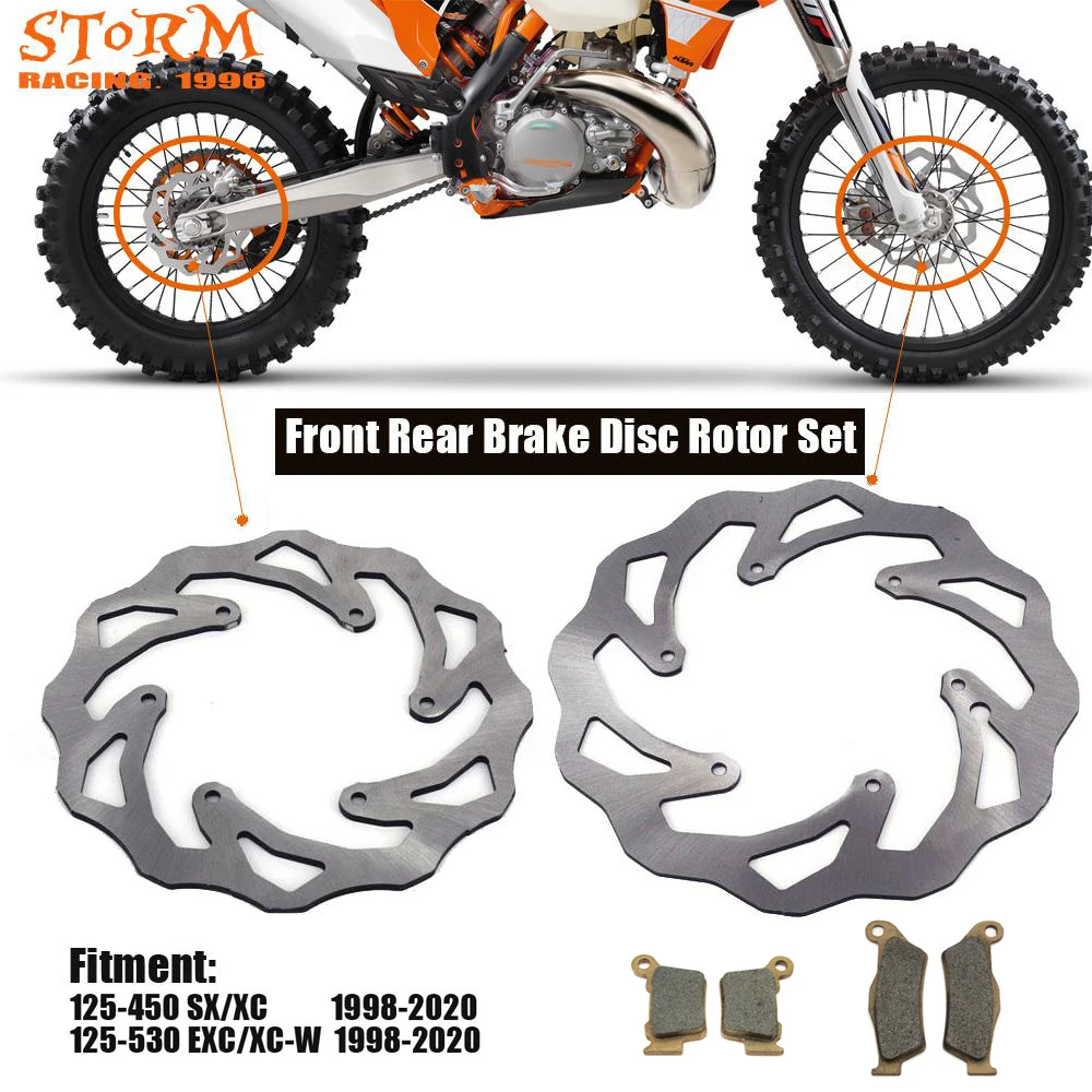 مجموعة أقراص الفرامل الأمامية والخلفية الدوارات للدراجات النارية لـ KTM SX SXC SXF EXC EXCF XC F XCW Super Moto 125 250 300 350 450 500 1998-2020