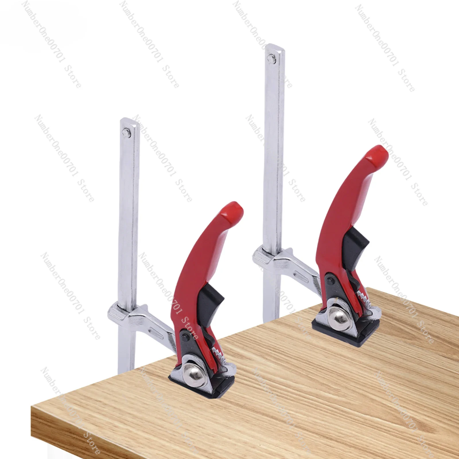 2PCS 40CR Quick Ratchet Clamps Track Saw Guide Rail Table Woodworking Clamps