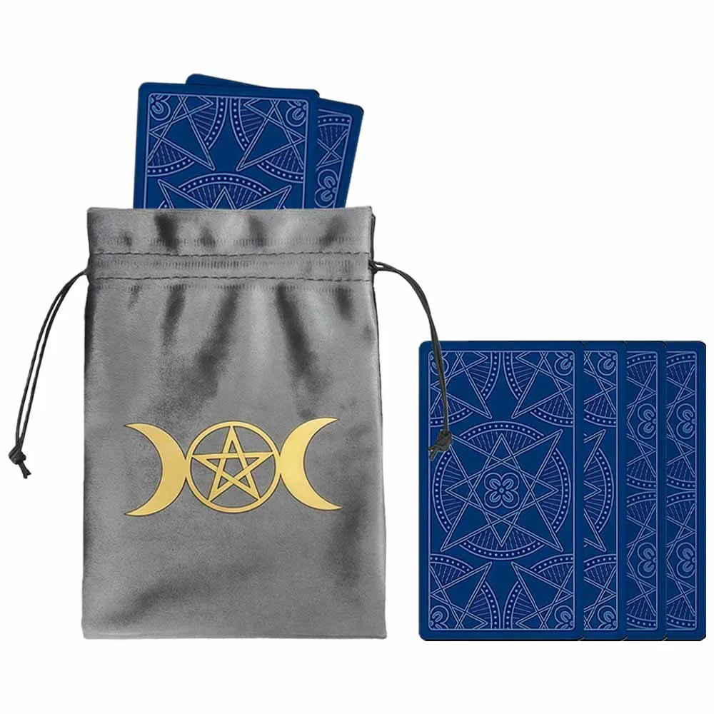 2pcs Tarot Card Storage Bag Drawstring Flannel Storage Bag for Storing Cards、Dice、 Coins,、Jewelry and Finger Toys