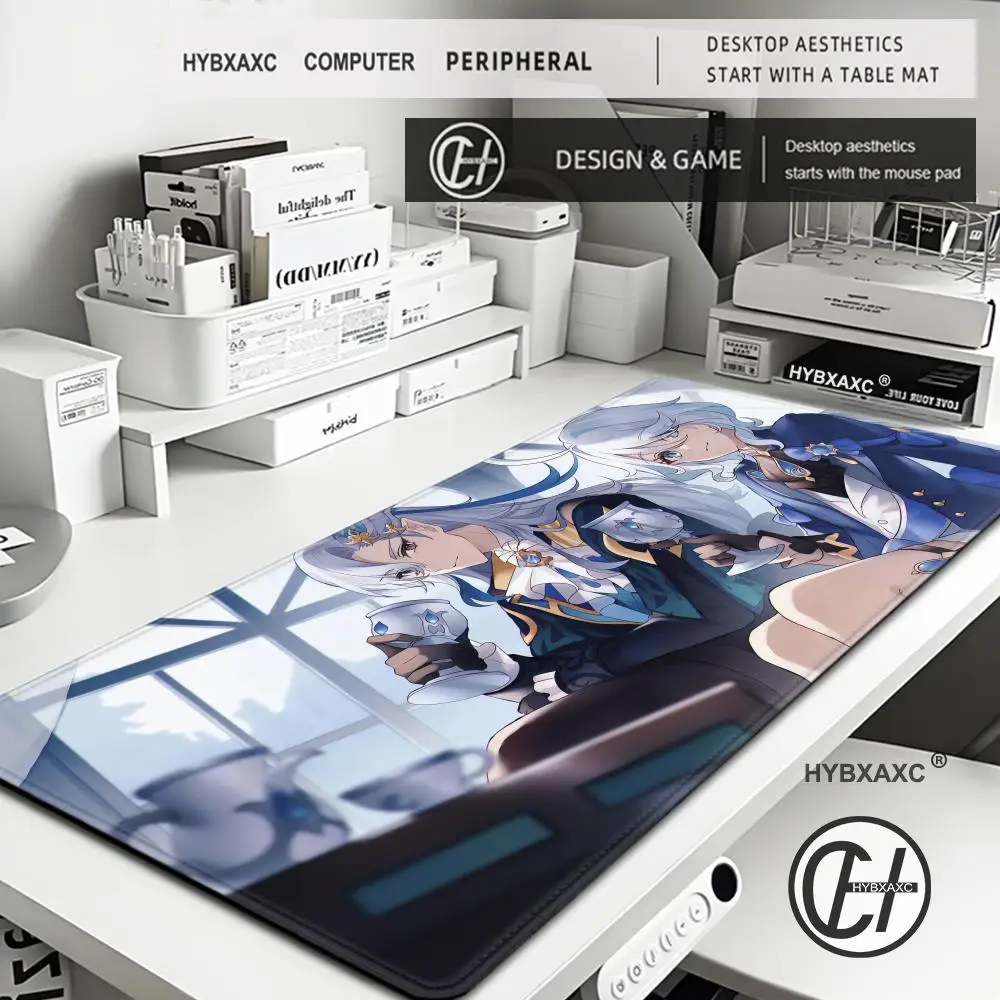 Neuvillette Mousepad Genshin Impact Mouse Pads Game Mat Xxl Gaming Accessories Desk Rug Keyboard Pad Computer Desk Table Cushion