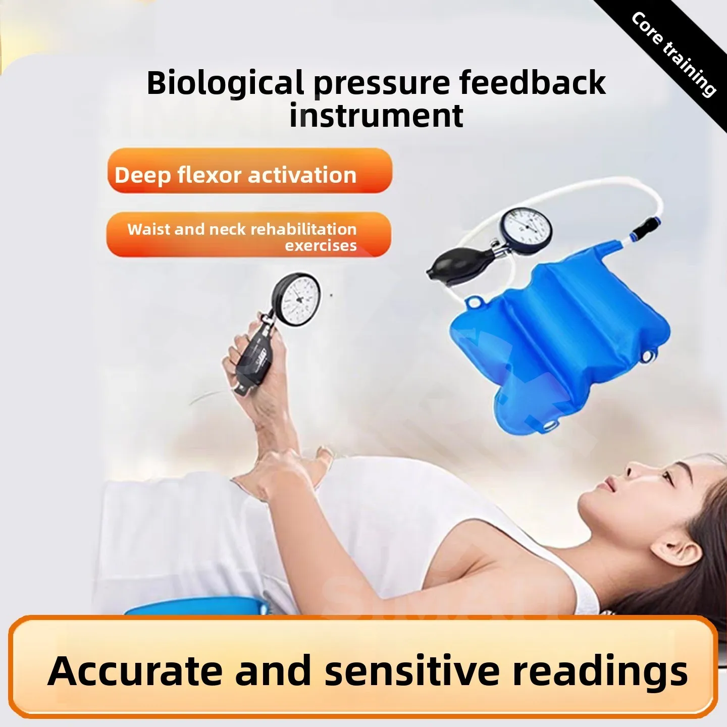 Lumbar Stabilizer Core Trainer | Biofeedback Pressure Pad for Lower Back Exercise & Rehabilitation