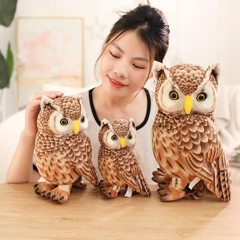 

Brown Owl Bird Animal Children Plush Toy Soft Stuffed Gift For Kid