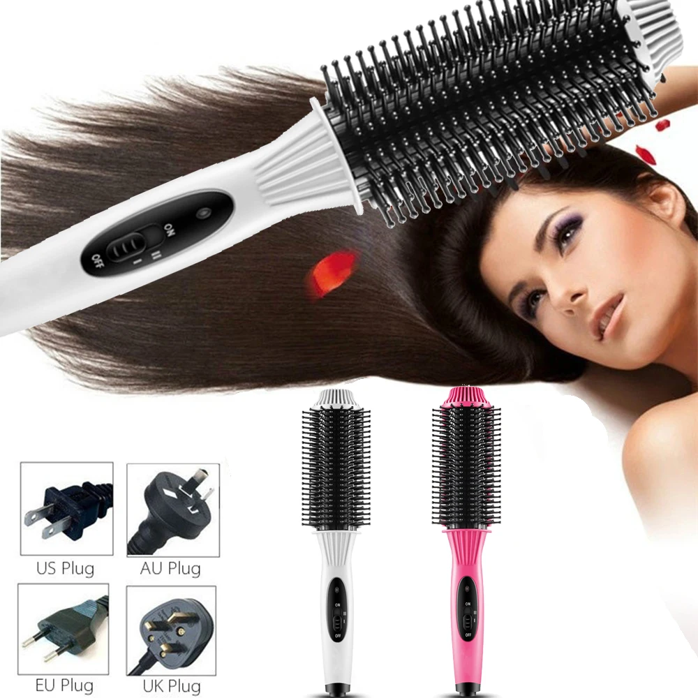 

Hair 2 in 1 Hot Comb Straightener Wet Dry Hair Straightening Comb Hair Curler Brush Hair Fast Heat Hair Styling Tool