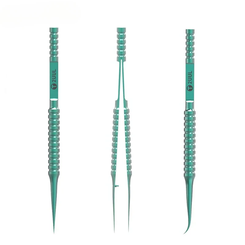 2UUL Ti01 Ti02 Titanium Alloy Tweezers Anti Static Ultra Precise for Phone Motherboard Flying Wire Repair Hand Tool