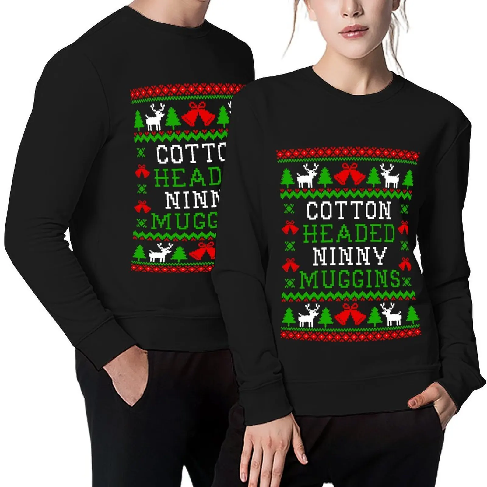 

Cotton Headed Ninny Muggins - Elf Quote - Ugly Christmas Sweater Style Pullover male clothes men's coat aesthetic sweatshirts