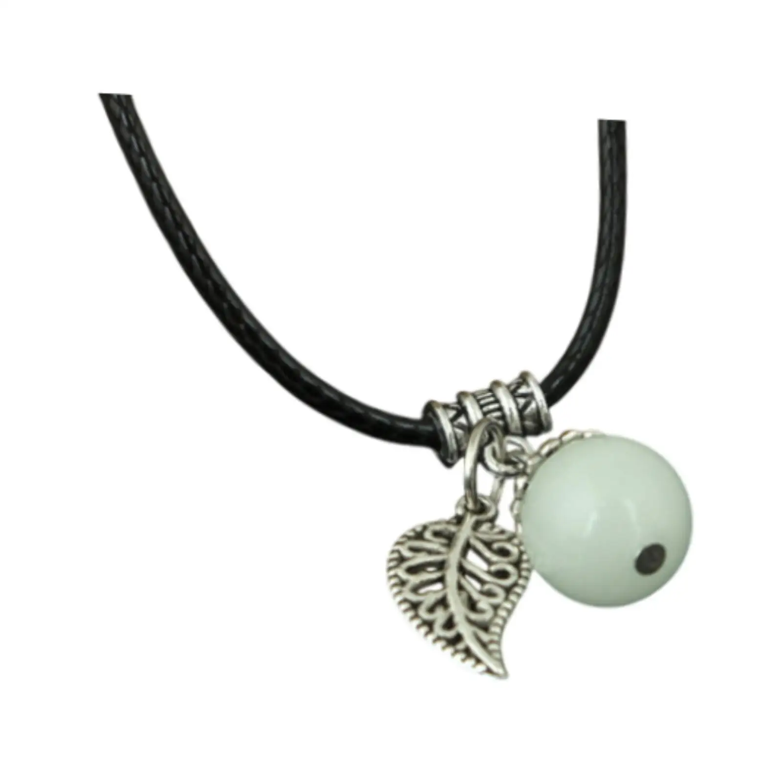 

PU Leather Necklace Luminous Stone Necklace for Him Her Family Members Men