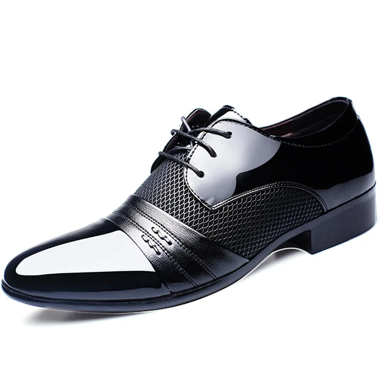 New Former PU Leather Shoes For Men Lace Up Oxfords Wedding Shoes For Male Dress Shoes For Party Zapatos Para Hombre De Vestir48