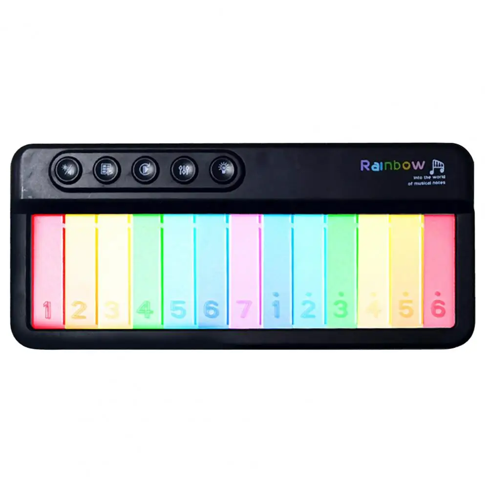 Five-in-one Paino Toy Educational Kids Electronic Keyboard Piano Toy with Light-up Music 3 Modes Early Learning for Toddlers