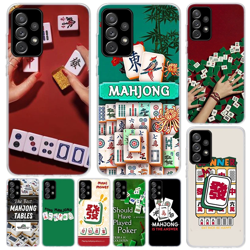 Creative Mahjong Cover For Samsung Galaxy A51 A50 A71 A70 Phone Case A21S A31 A41 A10 A20E A30 A40 A01 A11 A6 A7 A8 A9 Coque