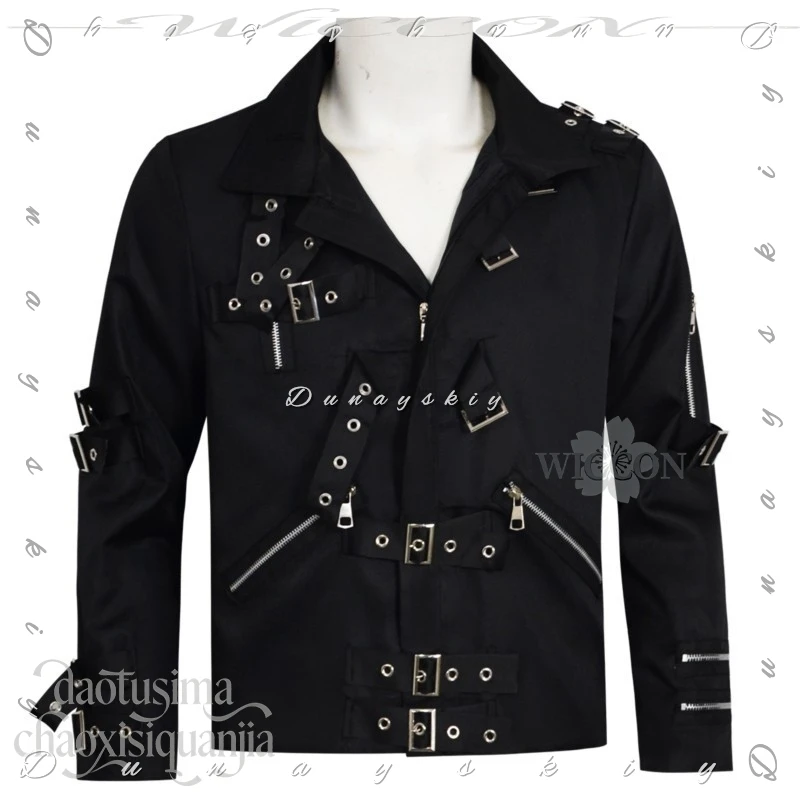 Michael Jackson Cosplay Music Bad Costume Stage Punk Jacket Heavy Metal Performance Outfit MJ Abstract Joint Moving Prop Gifts - view 2