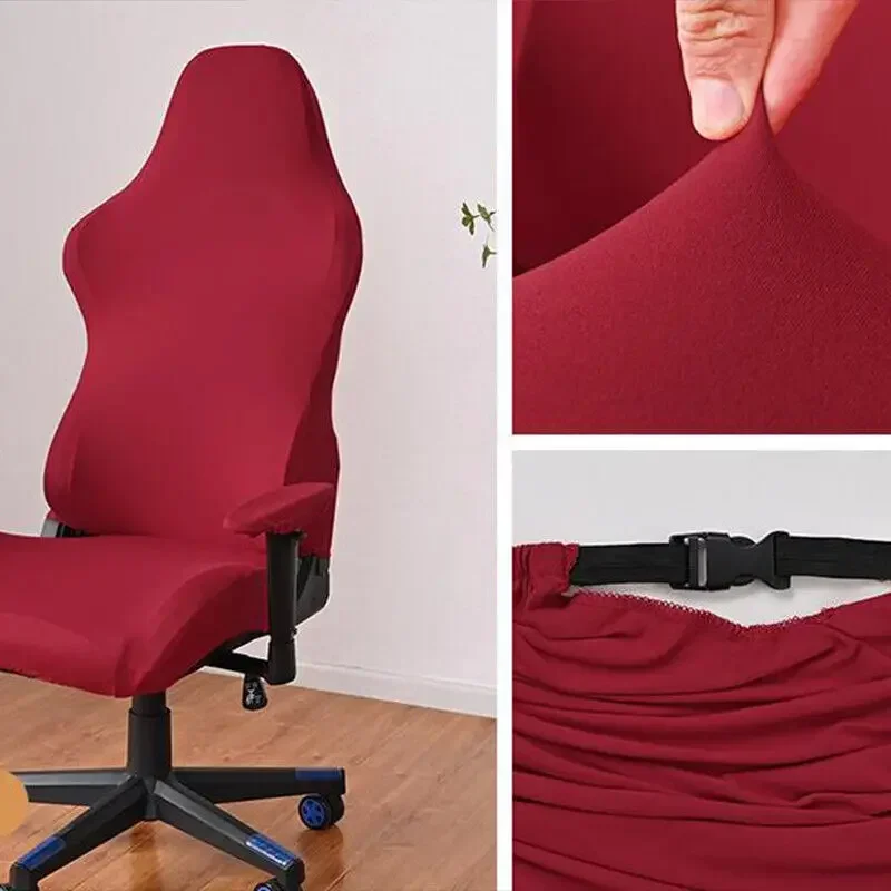 

Stretch Seat Chair Cover Gaming Chair Slipcover Computer Reclining Racing Ruffled Gamer Chair Protector Home Decoration New