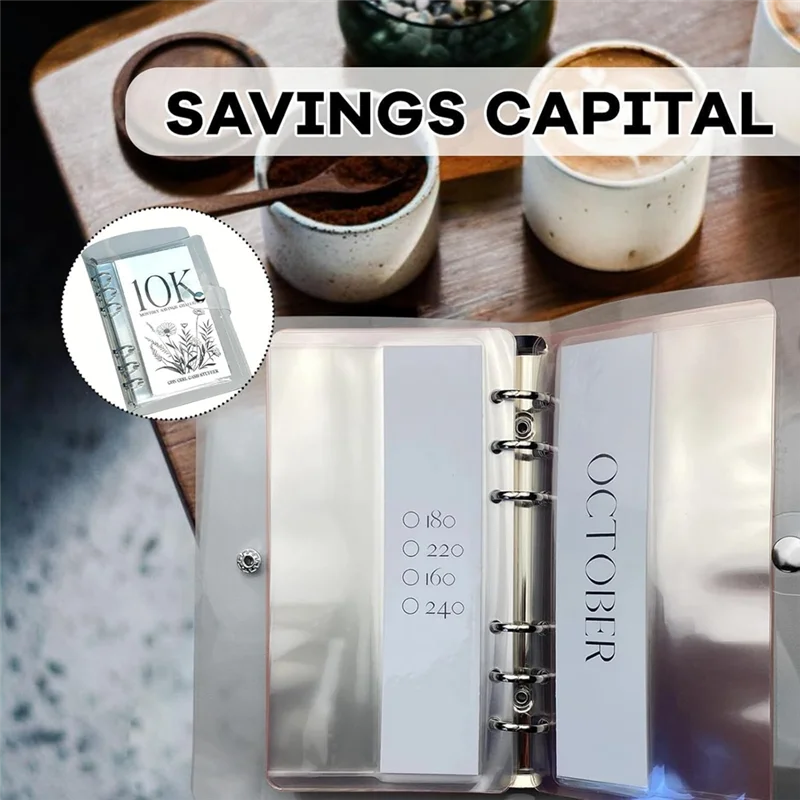Sensitive 12-Month Money Saving Challenge Binder, 5K Goal, Cash Envelopes System For Financial Health