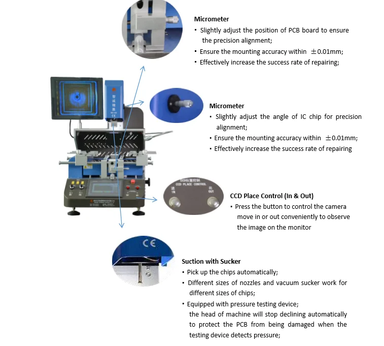 MSNew WDS-650 BGA Reballing Repair Machine Kit Stencil for Laptop Computer Motherboard Soldering Desoldering Welding Station - view 6