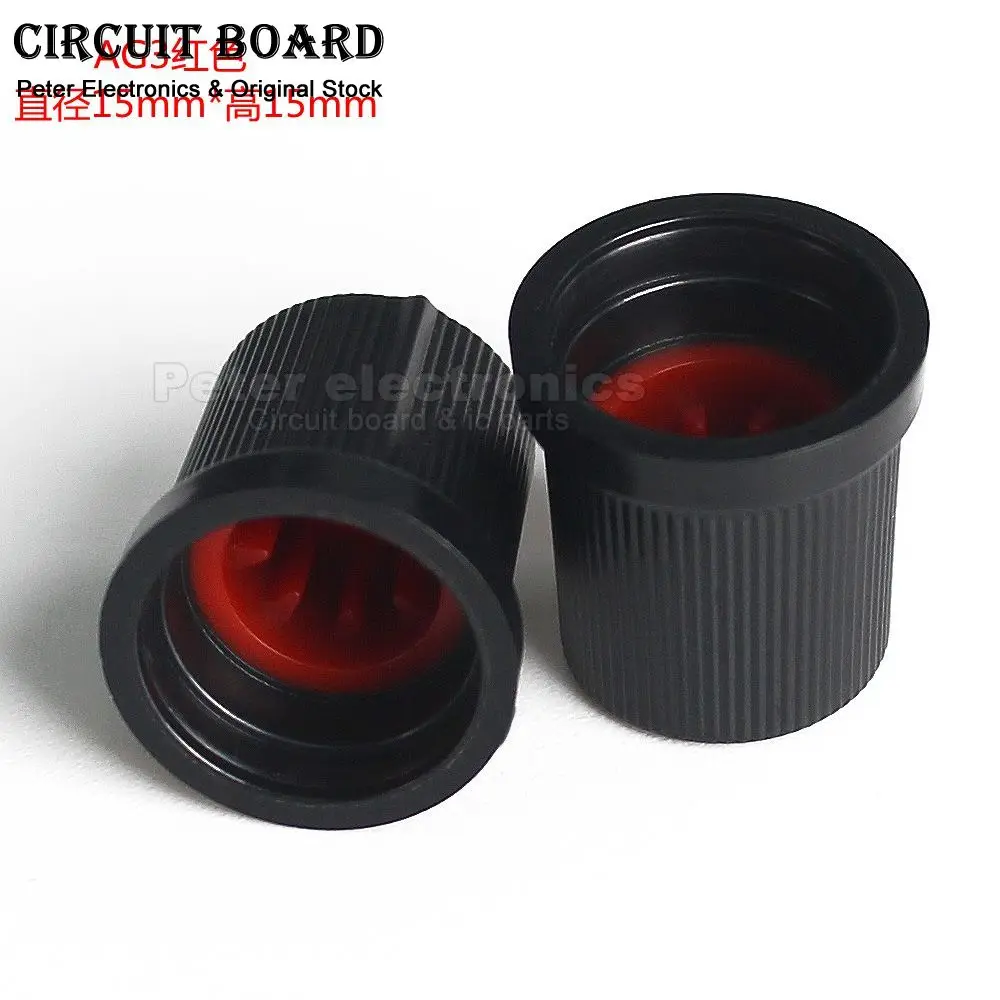10pcs AG3 Switch Hat Cap WH148 RV09 EC11 Plastic Rotary Switch Knob 15*17mm Shaft 6MM Potentiometer Power Amplifier icpart
