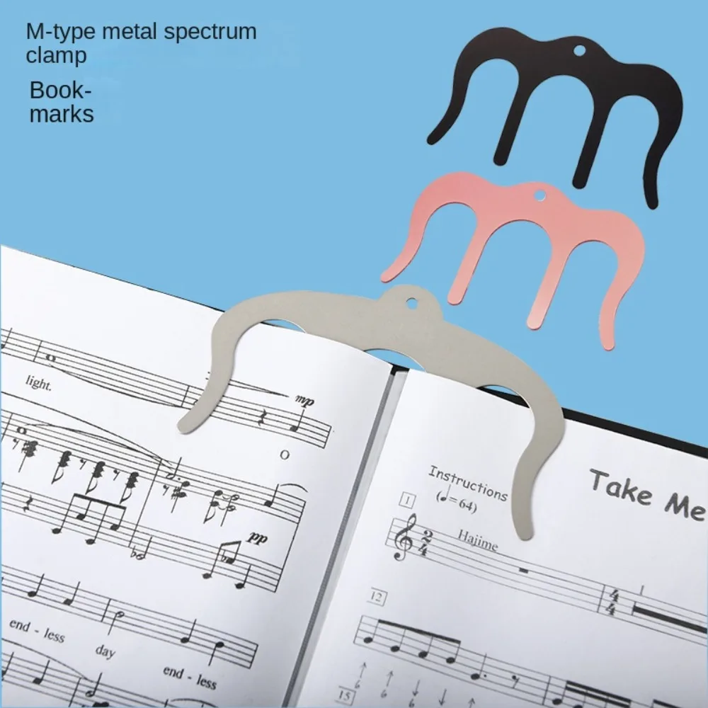 News Metal Musical-Note Clip Fixing Mini Music Page Holder M Shape Stationery Music Sheet Clip Office