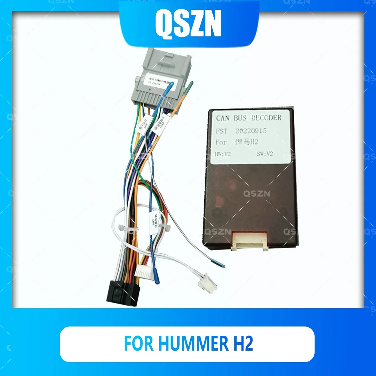 

QSZN Canbus Box Adapter LZ For Hummer H2 16pin Power Harness Wiring Cable Car Radio Android