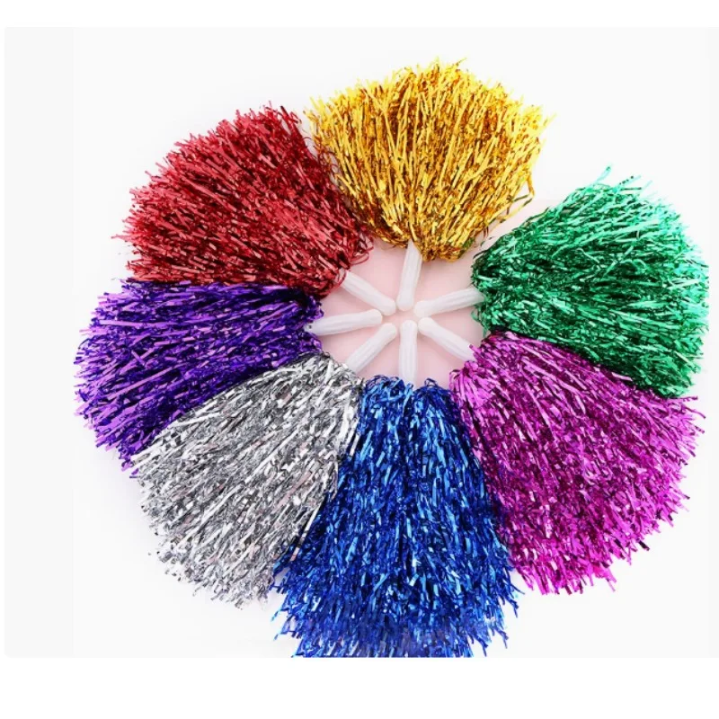 2pc 20g Cheerleader Handle Velvet Ball Hand Bouquets Cheering Props Aerobics Competition Gymnastics Dance Performance Team Sport