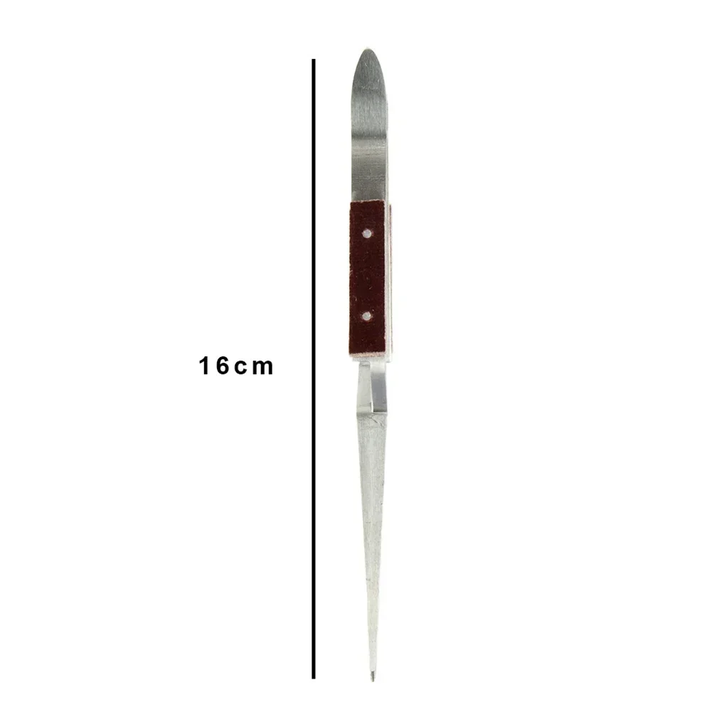 1pc Stainless Steel Tweezers Cross-Locking Jewelry Soldering Craft Pick-Up Tools Home Shop Repair Hand Tool