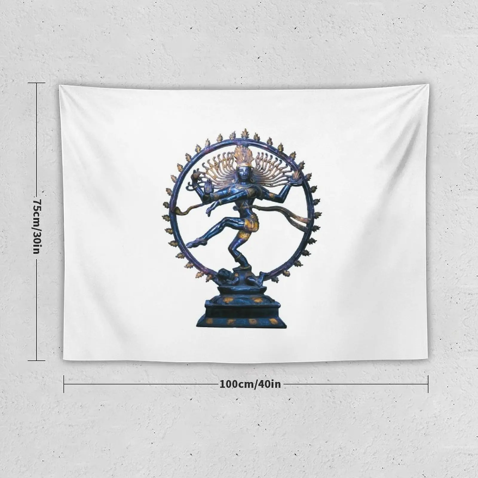 Shiva Nataraj, Lord of the Cosmic Dance and Remover of ignorance Tapestry Wall Hanging Decor Carpet On The Wall