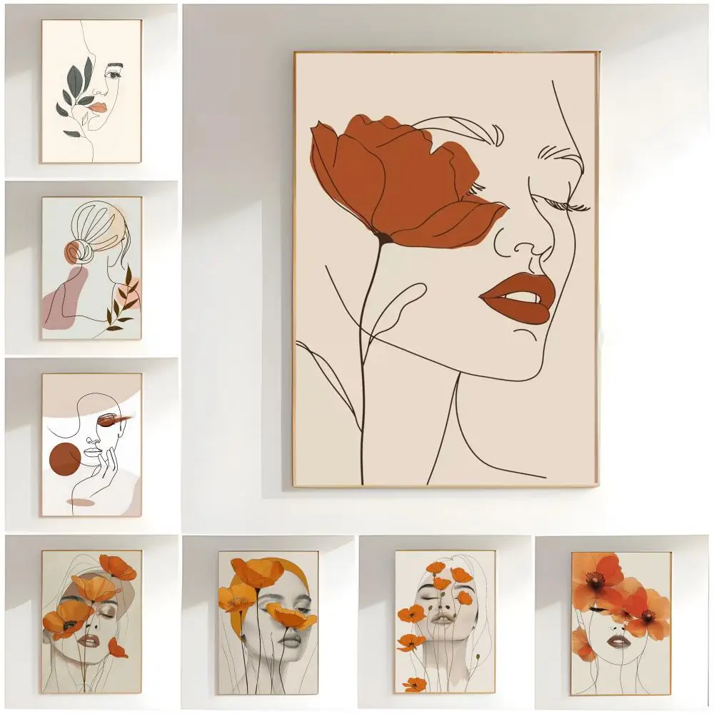 Abstract Face Collection Print Poster Premium Wall Decor Modern Home Poster Unframed