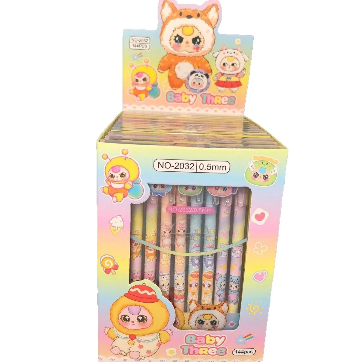 

Гелевые ручки Baby Three Series 6, кукла, высокий уровень внешнего вида, стираемая ручка, новая уличная детская милая мультяшная нейтральная ручка